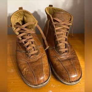 Vtg Dr Martens Mens  12 Goth EDM Leather Shoes Brown